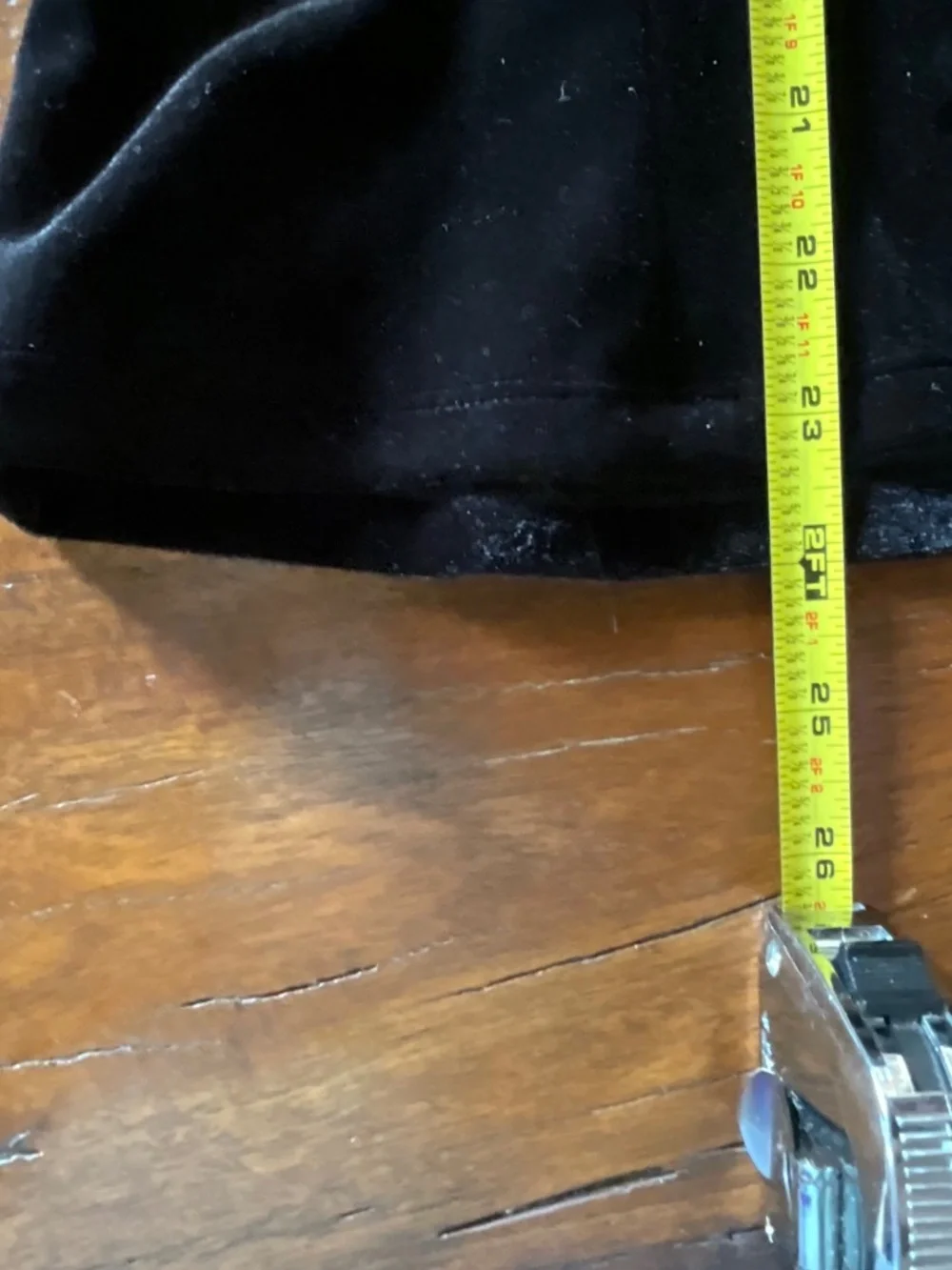 Dress Barn Black Embellished Velvet & Sheer Arms Top Sz 10 (check measurements)